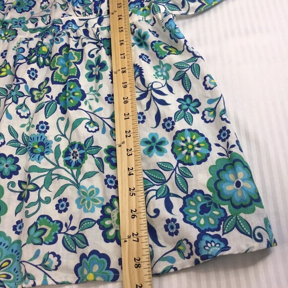 NWT Motherhood Maternity Linen  Sleeveless Cross Tank Top Floral Blue Size XL - Picture 6 of 12